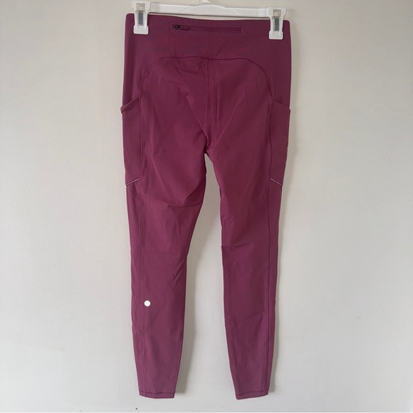 Lululemon Yoga Pants Moss Rose Leggings Speed Up Tight 28” Active Running 6 - Picture 4 of 5